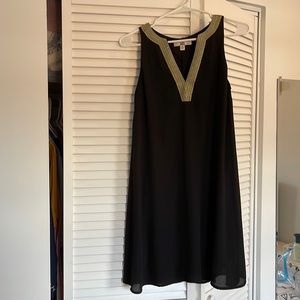 Midi black swing dress